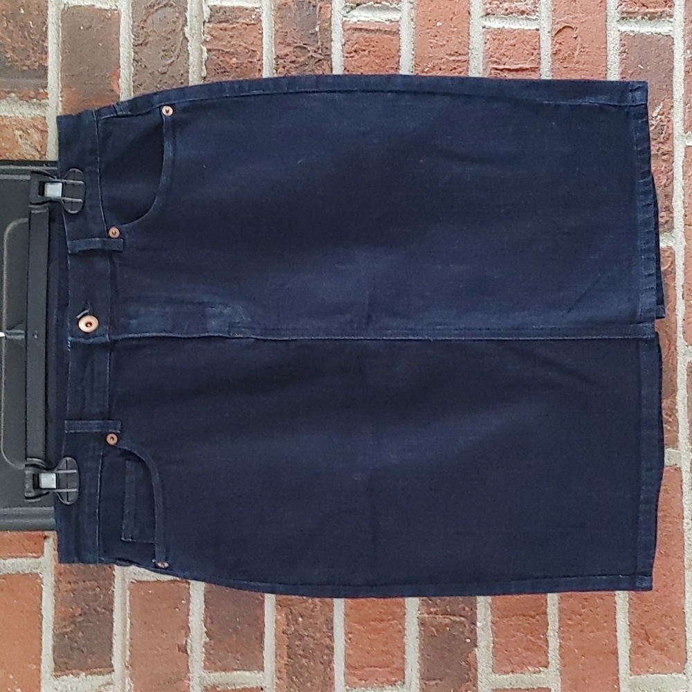 Lands End Denim Pencil Skirt Size 10